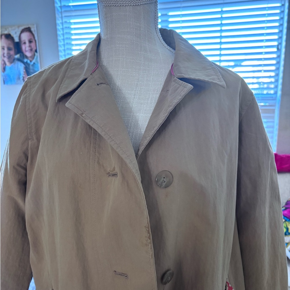 Coldwater Creek Water Resistant Trench Coat Jacket - Picture 12 of 13
